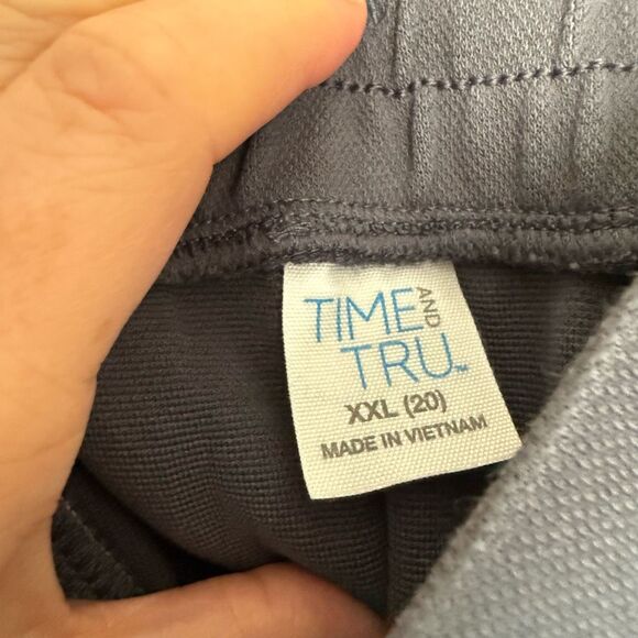 Time and Tru Women’s XXL Blue Grey Jogger Pants - Picture 2 of 5